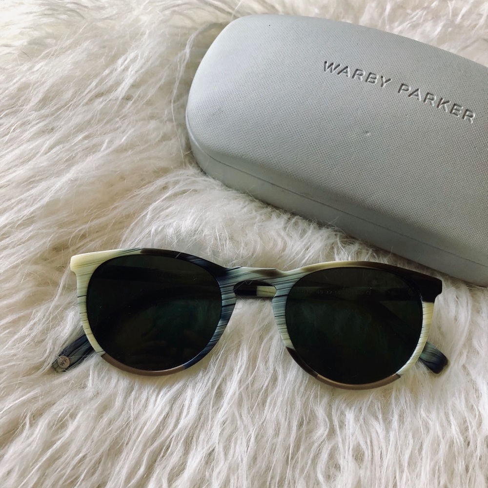 Warby Parker Sunglasses Haskel Pearl Horn Toffee